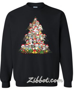 Owl Christmas tree sweatshirt