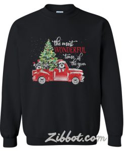 The most wonderful time of the year Dog Christmas sweatshirt