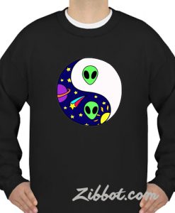 alien ying yang sweatshirt