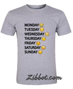 one week emoji t shirt