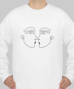 Abstract face sweatshirt