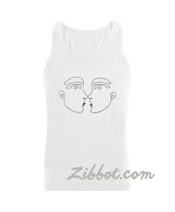 Abstract face tank top