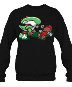 Alien And Super Mario sweatshirt
