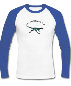 velociraptor raglan longsleeve t shirt