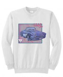 1960 corvette convertible sweatshirt