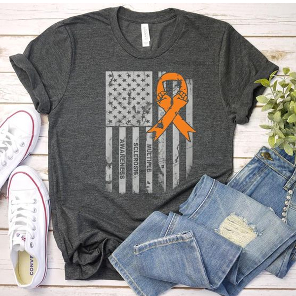 Multiple Sclerosis Awareness Flag t shirt