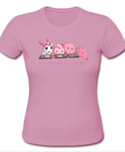 on wednesdays we wear pink pokemon tshirt