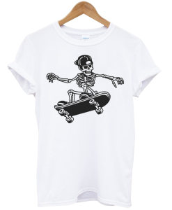 Skeleton Skateboarding tshirt