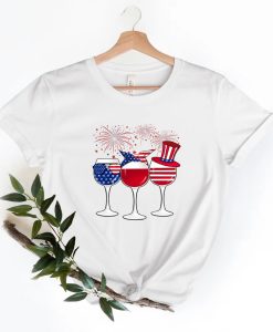 Red Wine Blue Patriotic Shirt